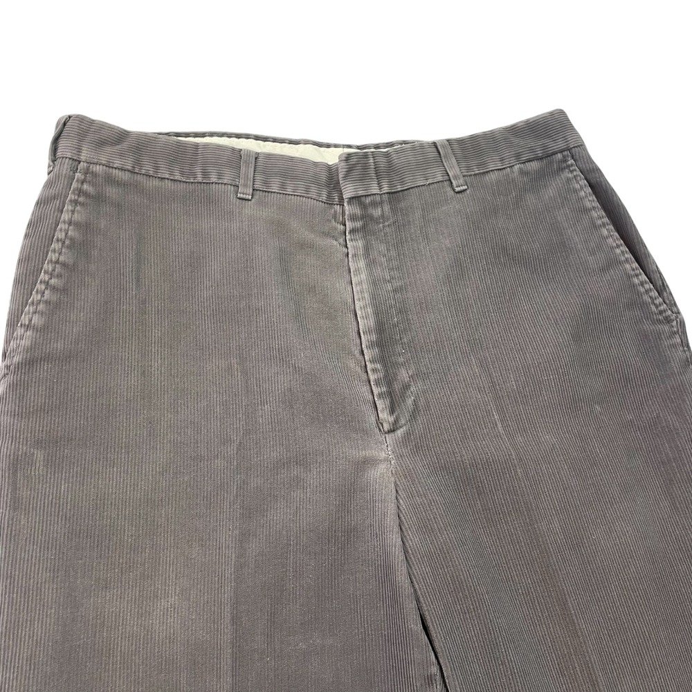 Vintage Gray Corduroy Straight Leg Pants Mens 36x32 (Fits 34x31) Cotton Blend - Picture 2 of 10